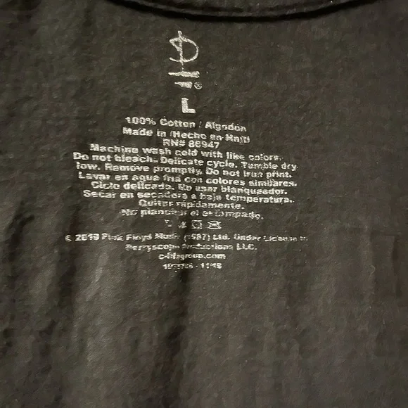 PINK FLOYD Black side of the moon T-shirt. L size. Pre owned - Picture 5 of 6